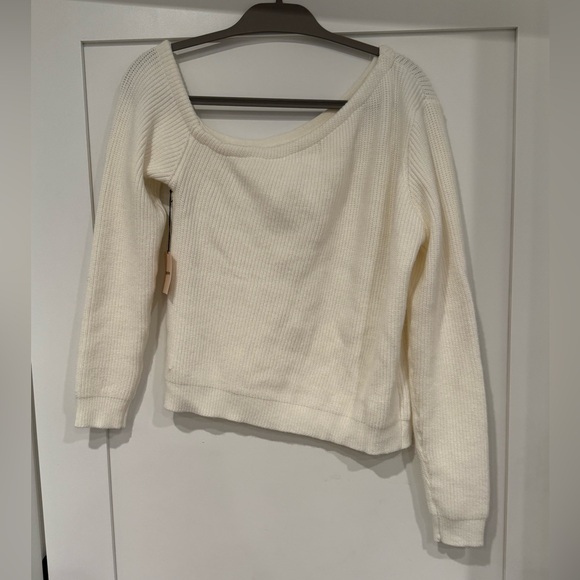 Superdown Ravie One shoulder sweater, white, large - Picture 4 of 4
